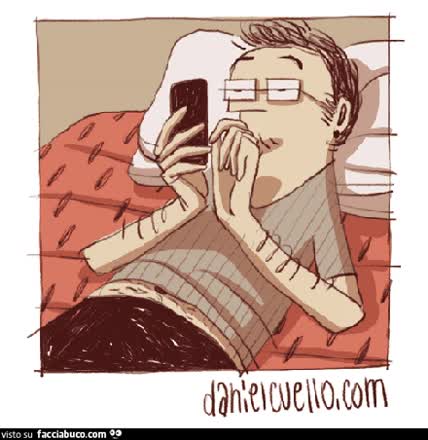Buona serata il dito dito è Ficcato nel telefonino