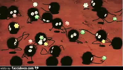 La città incantata Hayao Miyazaki Susuwatari (o Nerini del buio)